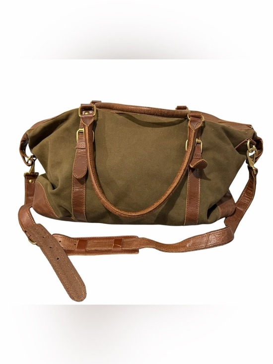 United By Blue Other - United By Blue Trafford Canvas Weekender Duffle Travel Bag Moss Green Leather
